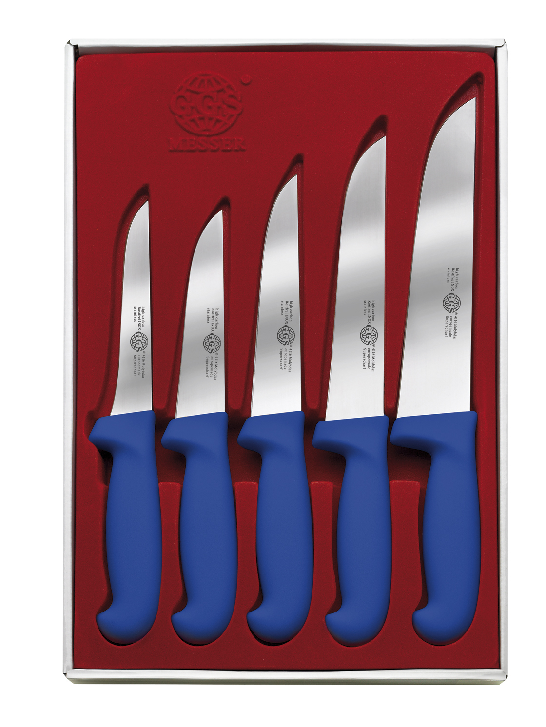 Messerset 5tlg. blau